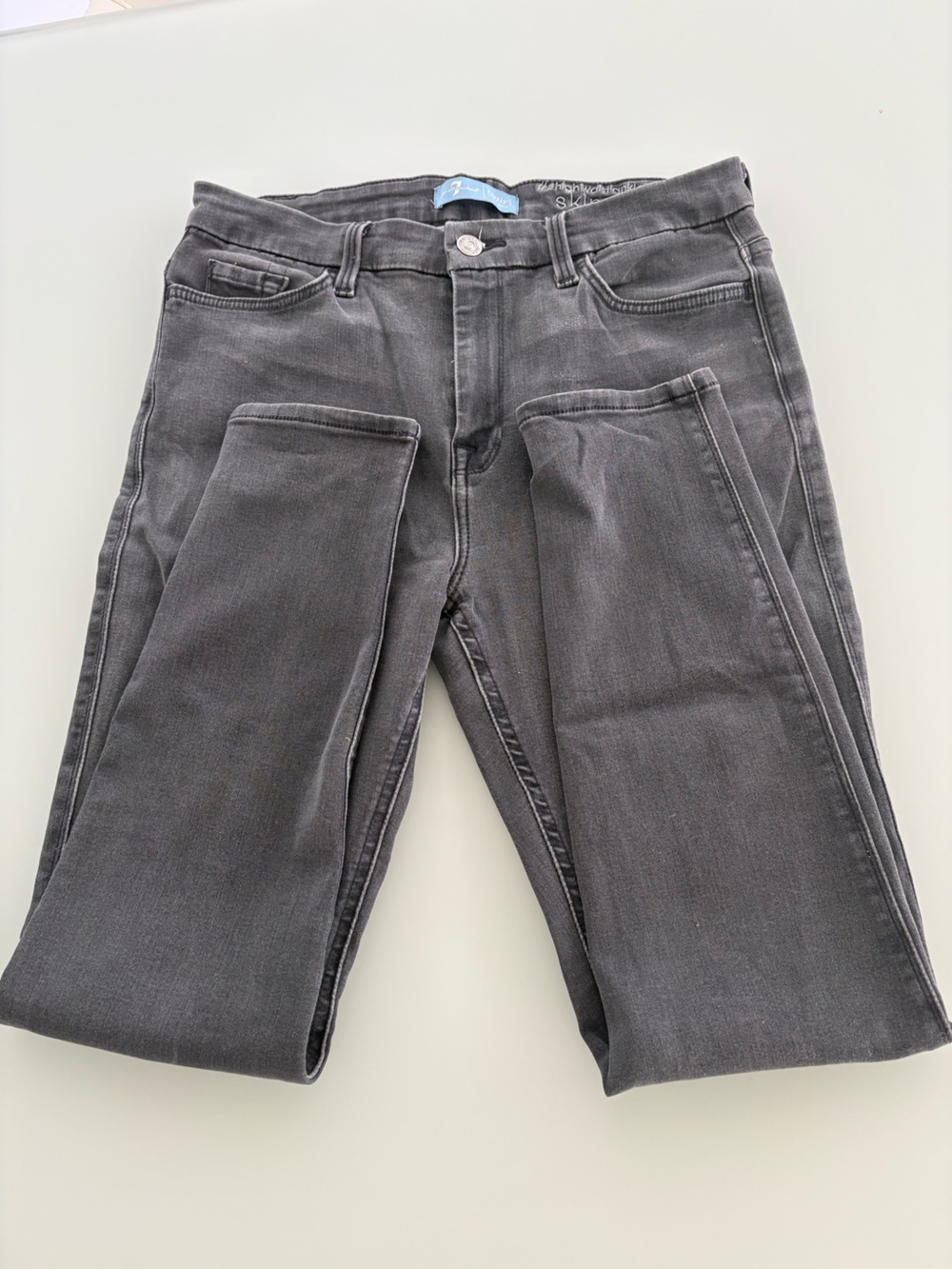 7 For All Mankind Women's Skinny Jeans in Washed Gray